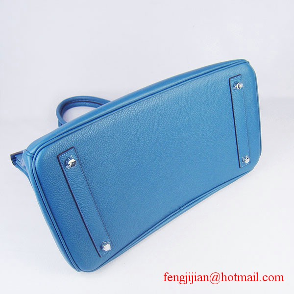 Hermes Birkin 40cm Togo Bag Blue 6099